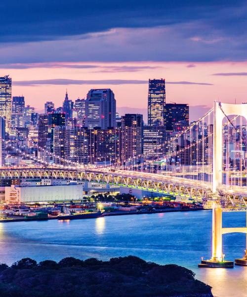 Et flott bilde av Tokyo, som betjenes av Tokyo Haneda internasjonale lufthavn