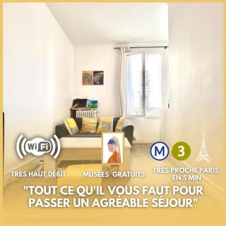 Appartement de charme tout équipé à Paris, pour 4 personnes, 2 grands lits - 6