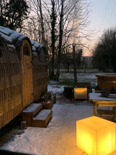 Cabane en bois avec bain nordique et sauna - 8